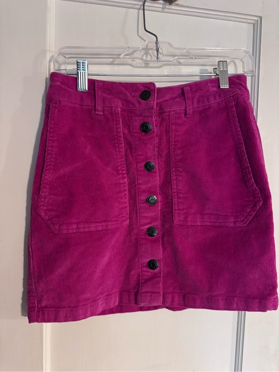 wild fable Dresses & Skirts - Wild Fable Button-Front Magenta Corduroy Mini Skirt Size 6